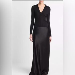 Vince. Elegant Black NAIA Acetate Skirt  Skirt Sz XL